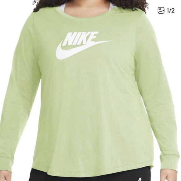 Nike women’s plus size long sleeve T-shirt size 3X color mint green - Picture 1 of 6